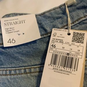 brand new with tags Mango straight Jeans